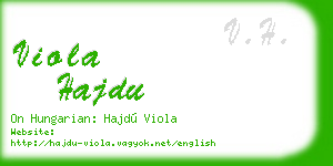 viola hajdu business card